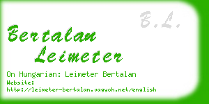 bertalan leimeter business card